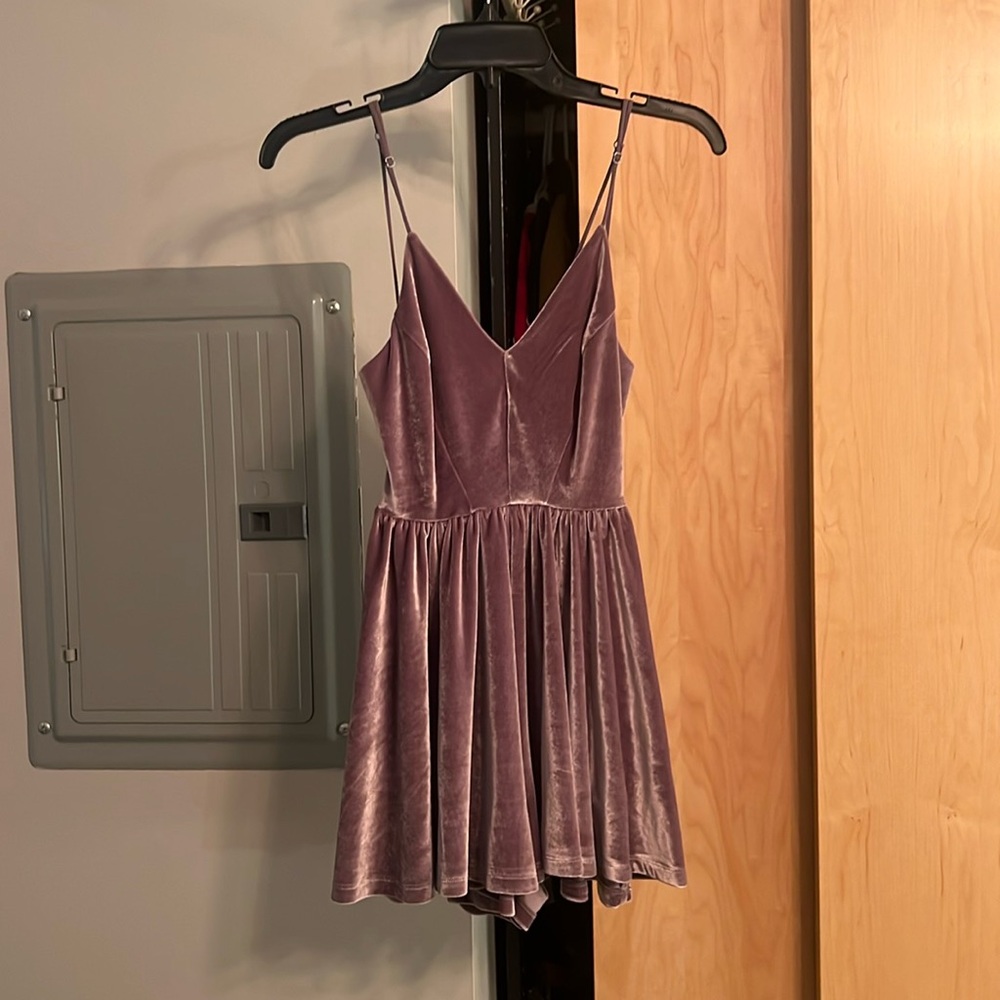 Velvet purple romper